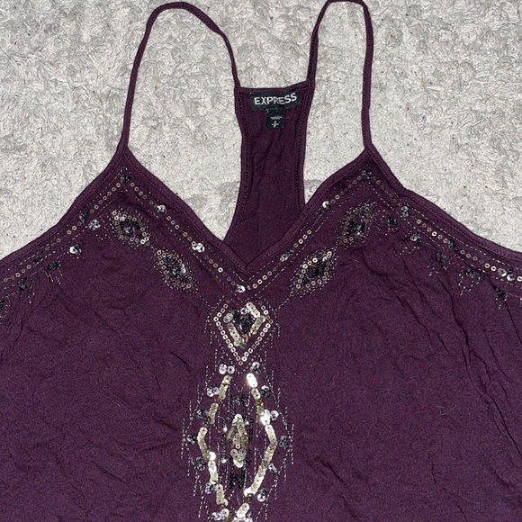 Purple glittery tank top - Picture 2 of 4